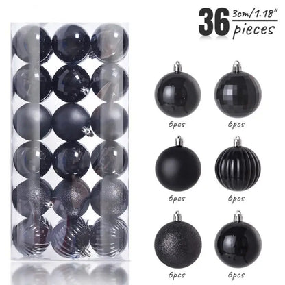 24/36pcs Christmas Ball Christmas Tree Ornament Home Christmas Hanging Pendant New Year Party Decoration Gift Navidad