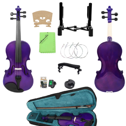 4/4 Purple Violin Present Suitable Music Course Study With Practical Parts Violin Beginner Professional Level Examination