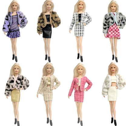 NK 1 Set 30CM Princess Clothes Outfit Dress Fashion Coat  Pants Clothes for Barbie Doll Accessories Girl Toy  JJ