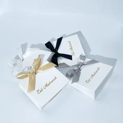 Eid Mubarak Gift Box Bag  Candy Cookie Box Eid Mubarak Decoration Set 2023 Muslim Lslamic Party Favor Supplies