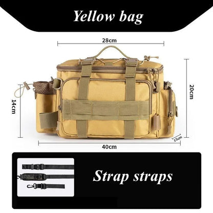 Fishing Tackle Bag Single Shoulder Crossbody Tactical Bags Men Waist Pack Fish Lures Gear Utility Storage Fishing Box Chest Bag