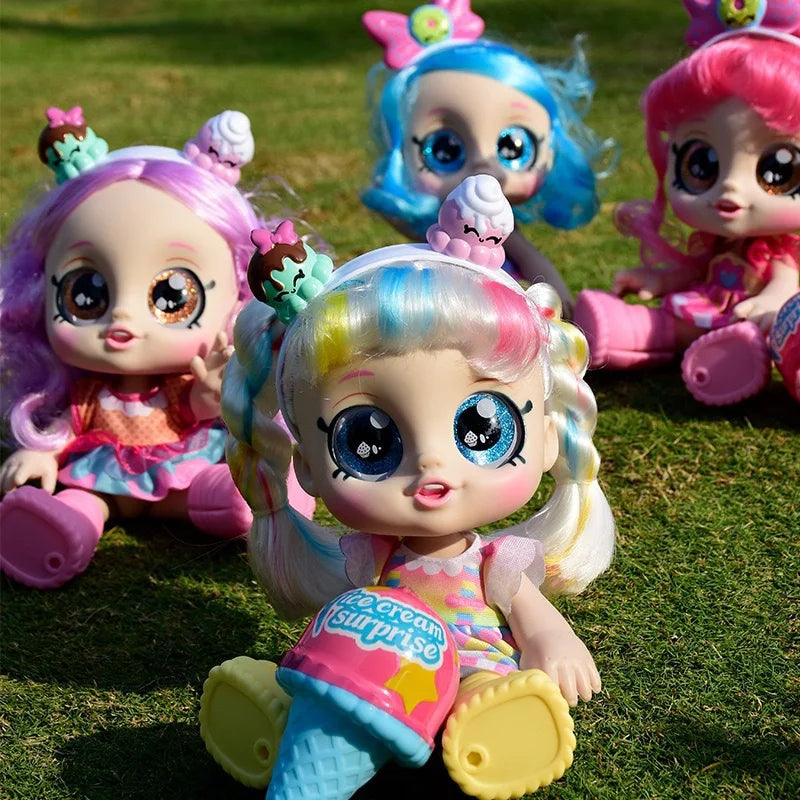 Mini Baby Play Doll Music Sing Electronic Doll Long Hair Cute Princess Dress Pretend Play House Doll Fashion Toys Gift for Girls