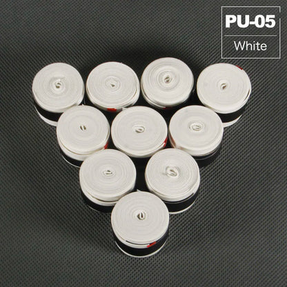 QUESHARK 10 Pcs Coated Anti-Slip Breathable Tennis Racket Sweat Bands Tapes Fishing Rods Badminton Racket Over Grip Wrap Tapes