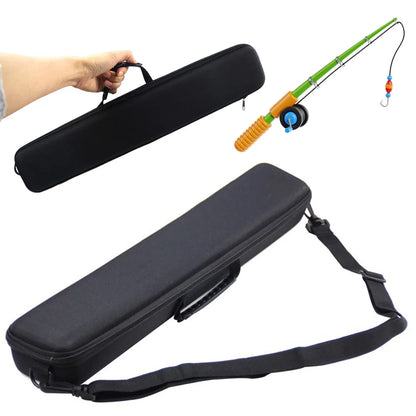 Hard Shell Fishing Rod Holder Bag With Shoulder Strap Fishing Pole Storage Bag Fishing Accessories Bag for Fishing Tools