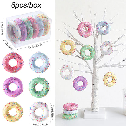 Christmas Hanging Candy Balls Ornament Donut Cupcake Ice Cream Cone Christmas Tree Pendant Home Navidad Christmas Decoratio 2024