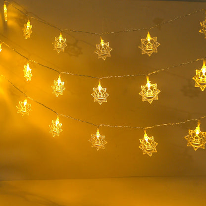 Moon Star Eid Mubarak String Light 2023 Ramadan Decoration for Home Ramadan Kareem Islam Muslim Party Decor Eid Al Adha Gifts