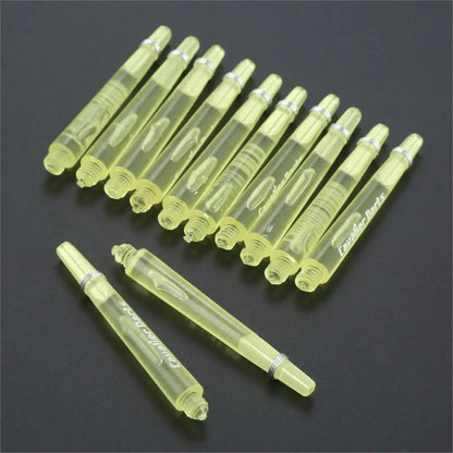 12pcs 45mm/35mm Plastic Darts Shafts 4.5mm Screw Thread Transparent Dart Stems With Stainless Steel O Ring for Steel & Soft Dart