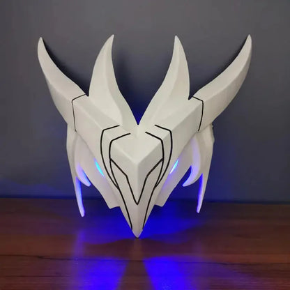 Game LOLS Heartsteel Yone Cosplay Props Mask Men Women Halloween Party Carnival Roleplay Accessories Resin Mask With LED Light