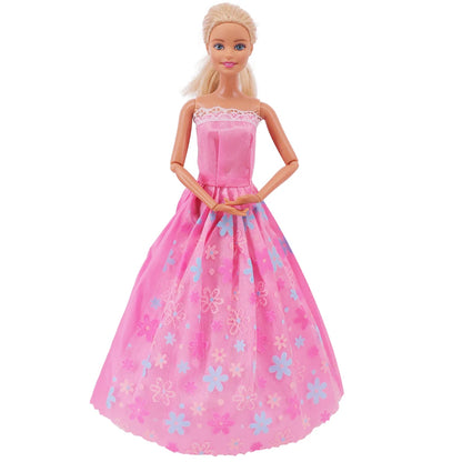 Doll Evening Dress Clothes Princess Dress Banquet Party Dress Tulle Dress for Barbiees&BJD Doll Clothes Accessories,Toy for Girl