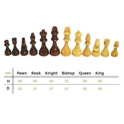 32 Pieces Wooden Chess King Height 54/65/80/92/105mm Chess Game Set Chessmen Competitions Chess Set Kid Chess IA14