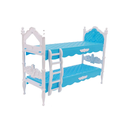 Barbies Doll House Furniture Bed Table Chair Plastics Cleaning Tools for 11.8inch Barbies Accessories Mini Furniture Model Gifts
