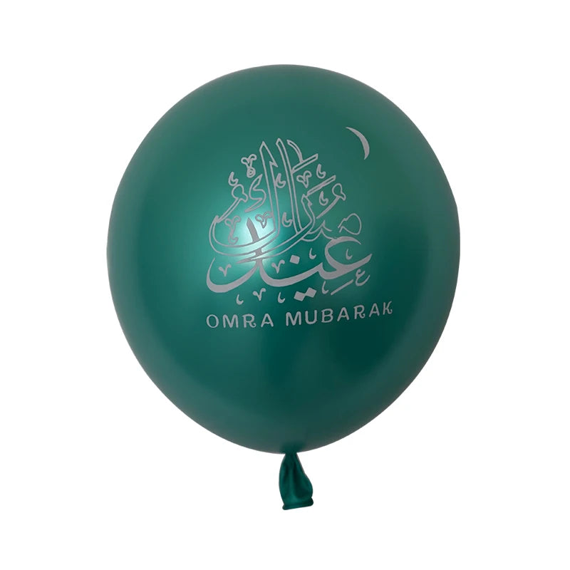 10pcs Eid Mubarak Metal Latex Balloon Ramadan Kareem Decoration Air Globos Ramadan Mubarak Muslim Islamic Festival Party Decor