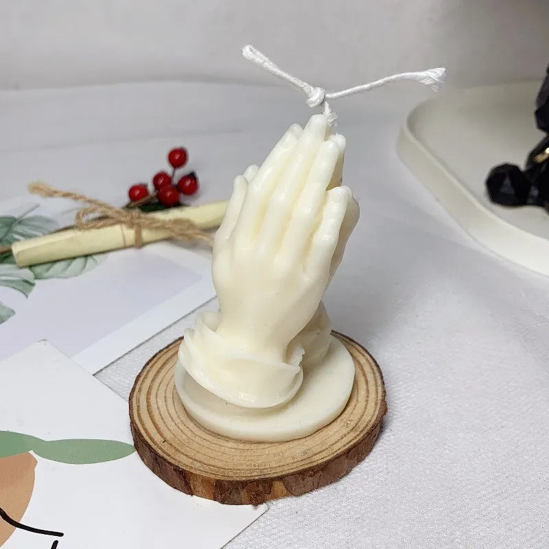 Cross Your Hands to Pray for Aromatherapy Candles New Year's Hands Folded Good Luck Blessing Decorative Ornaments Scented Candle