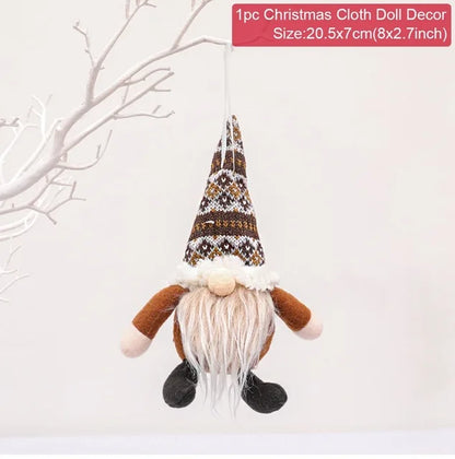 Christmas Faceless Gnome Christmas Ornaments Merry Christmas Decoration for Home Navidad Pendants Cristmas Gifts New Year 2023