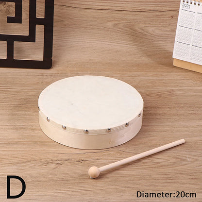Frame Drums 4/6/7/8/9/10 Inch Hand Drum Wood Drum With Drum Stick Set Musical Game Kids Educational Toy Percussion Instrument