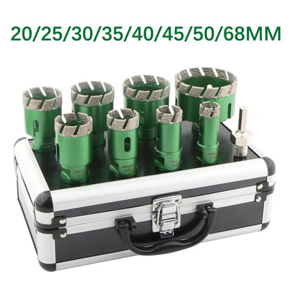 4/7/912Pcs Diamond Dry Drill Bits Hole Saw Kit for Ceramic Tile Granite Marble M14 Thread Cyclone Type Masonry Hole Opener Tools