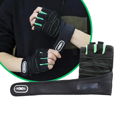 Gym Gloves Fitness Heavyweight Training Gloves Men Women Body Building Half Finger Non-Slip Gloves Wrist Weightlifting Sports