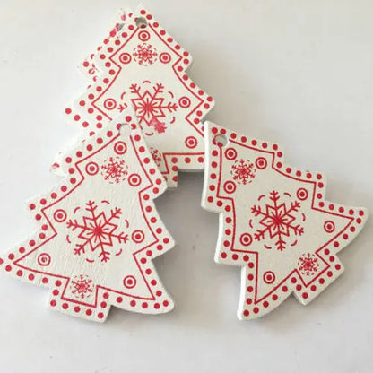 12pcs/Set Wooden Christmas Tree Toys Christmas Ornaments Christmas Decoration Party Home Wedding New Year 2022 Noel Navidad
