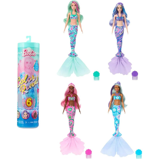 2024 New Original Barbie Doll Color Reveal Surprise Mystery Box Color Change Mermaid Mysterious Box Mistery Box Random Figure