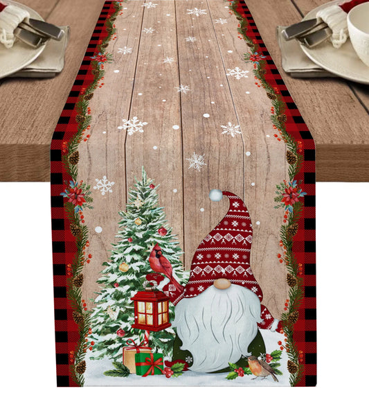 Christmas Christmas Tree Christmas Gnome Wedding Decorations Coffee Table Decor Tablecloth Table Kitchen Decorative Table Runner