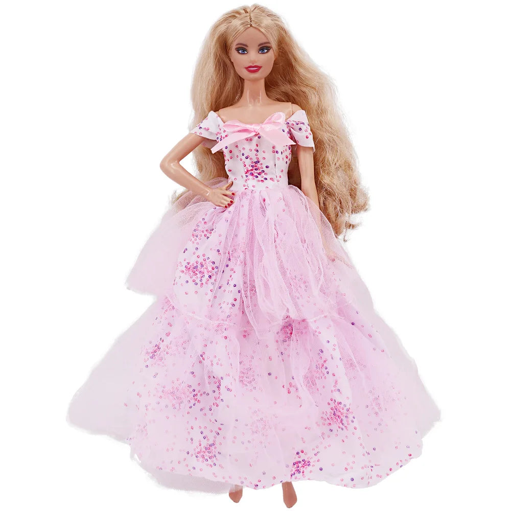 Doll Evening Dress Clothes Princess Dress Banquet Party Dress Tulle Dress for Barbiees&BJD Doll Clothes Accessories,Toy for Girl