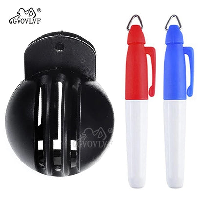 1set Golf Marker Hand Tools With Pens Golfing Marker Tool Alignment Kit With Marker Pen Golfs Balls Drawing Line Tool New