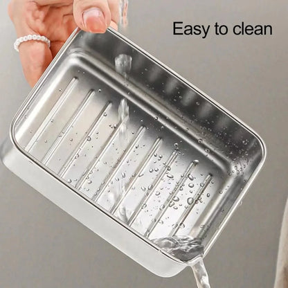 Stainless Steel Refrigerator Meat Storage Box Food Storage Containers With Lid Refrigerator Organizer Container Kitchen Storage
