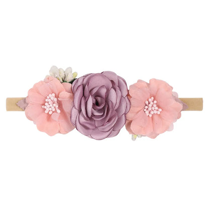 1Pcs Baby Girl Headband Cute Flower Elastic Hair Band Newborn Head Toddler Headband Headwear Kids Accessories Christmas Gifts