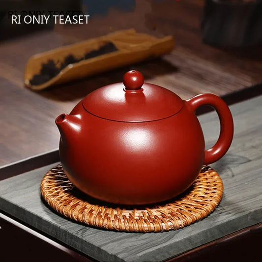 High-End Yixing Purple Clay Teapot Famous Handmade Ball Hole Filter Xishi Tea Pot Raw Ore Dahongpao Kettle Zisha Tea Set Gifts