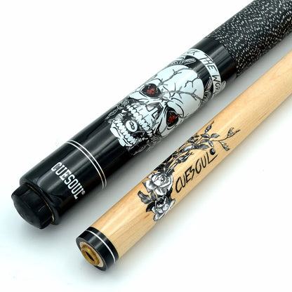 CUESOUL ROCK II 58" 19/20/21oz Black Pool Cue Stick 13mm With Cue Bag With and Joint/Shaft Protector