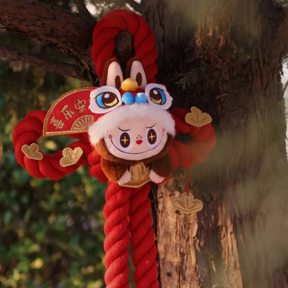 The Monsters Labubu Golden Snake New Year Series Plush Door Hanging Trendy Character Peripherals Room Decoration New Year Gifts
