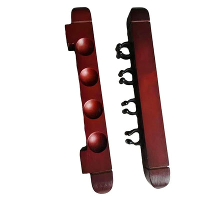 1pair Pool Cue Racks Wood Billiard Pool Cue Holder Stand Wall Mount 4-Slot Hanging Snooker Holder for Billiard Accessories
