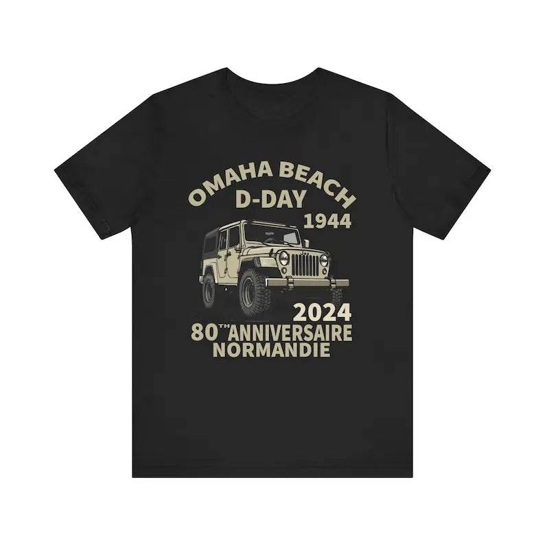 D-Day Shirt Omaha Beach Normandy Landings 80th Anniversary 1944-2024 Veteran Retro T-Shirt Gift Remembrance Day WW2 Tee Cotton