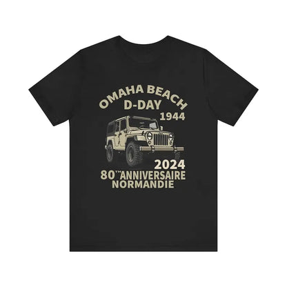 D-Day Shirt Omaha Beach Normandy Landings 80th Anniversary 1944-2024 Veteran Retro T-Shirt Gift Remembrance Day WW2 Tee Cotton