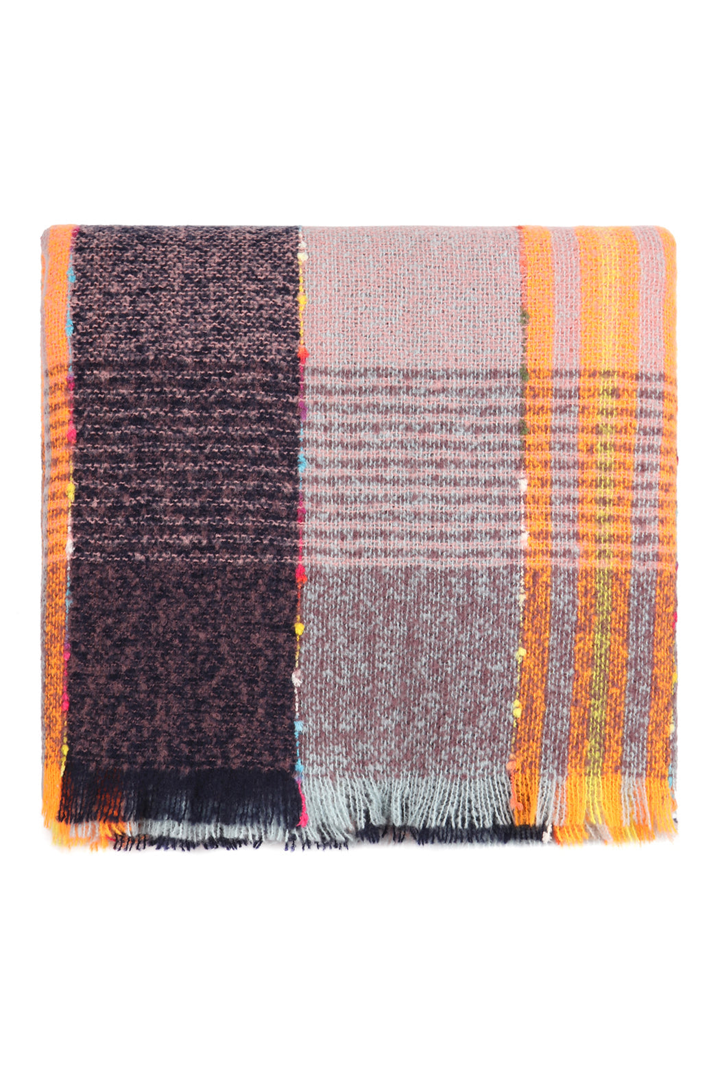 Multi Color Blanket Fringed Scarf