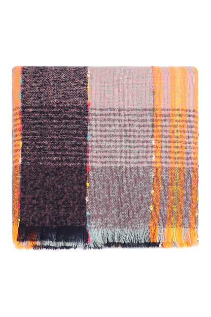 Multi Color Blanket Fringed Scarf