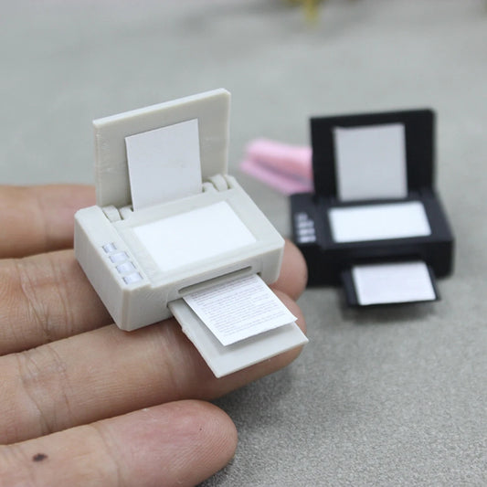 1/12 Scale Dollhouse Miniature Stationery Emulates Printer Office Scene Model Prop BJD Doll  Accessories Toys