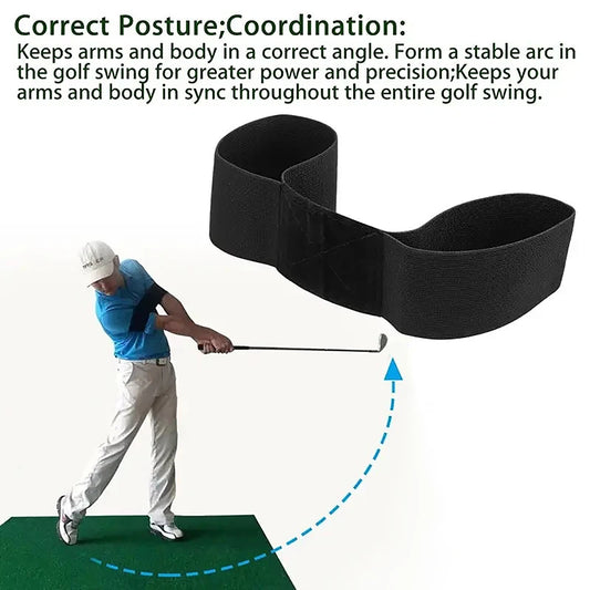 Creative Black Practice Guide for Golf Swing Exercisers Training Aids Outdoor Golf Training Corrective Correction Arm Band