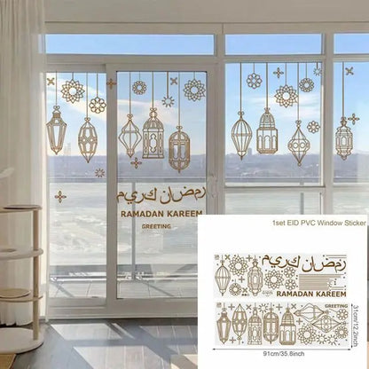 Eid Mubarak 2024 Wall Stickers Ramadan Decorations for Home Islamic Ramadan Kareem Muslim Party Decor Eid Mubarak Gifts Al Adha