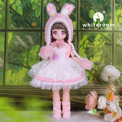 1/6 Bjd Doll Wedding Dress Anime Action Figures  Full Set Spherical Jointed Doll for Children's Toys Girl Cosplay  Free Shipping