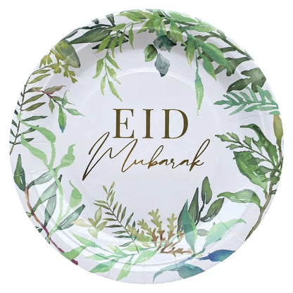 EID Mubarak Ramadan Decoration Gold Green Leaves Eid Al-Fitr Party Supplies Muslim Islamic Festival Party DIY Decorations