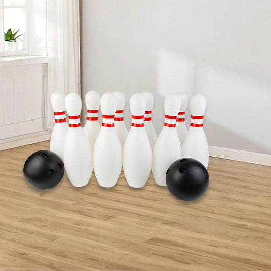 Kids Bowling Set Educational Backyard Activities 10 Bowling Pin and 2 Balls