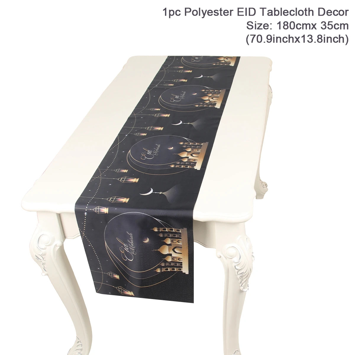 EID Mubarak Table Runner Ramadan Decorations 2024 for Home Tablecloth Ramadan Kareem Eid Al Adha Islamic Muslim Party Decoration