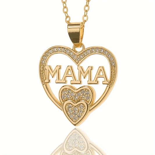 Women Letter Mama Necklace, Trendy Party Jewelry, Christmas Halloween Gift, Valentine's Day Gift for Women Mom Family Friends