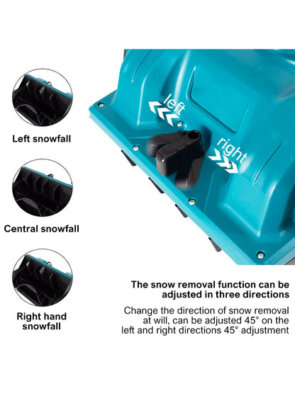 Cordless Electric Snowplow Lithium Electric Snow Sweeper Cordless Snow Shovel for Makita 18V (No Battery) Efficient Snow Thrower