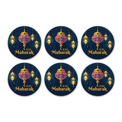 30/60pcs 4cm EID Mubarak Decorations Gift Label Stickers Islamic Muslim Eid Al-Fitr Ramadan Kareem Candy Bag Seal Party Supplies