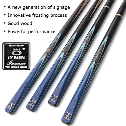 OMIN-Gunman the New Generation Billiard Stick  Ash Shaft Snooker Case Supplies 3/4 Split  Pool One Piece Cue Tip Size 10mm 9.5mm