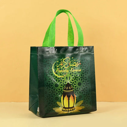 1/4Pcs Ramadan Kareem Gift Bags Nonwoven Candy Cookie Snack Packaging Bag Box Eid Mubarak Muslim Islamic Festival Party Supplies