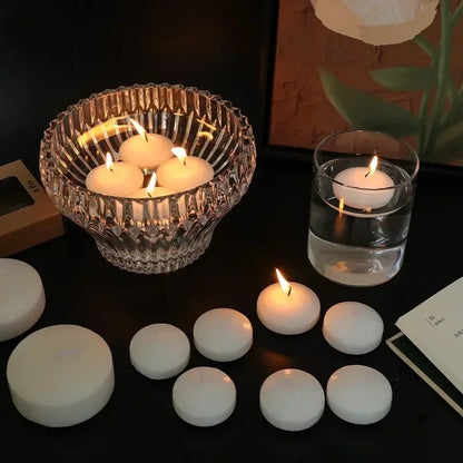 20Pcs Floating Candles Smokeless  Candles Valentine Day Romantic Candlelight Atmosphere Birthday Party  Wedding Decoration
