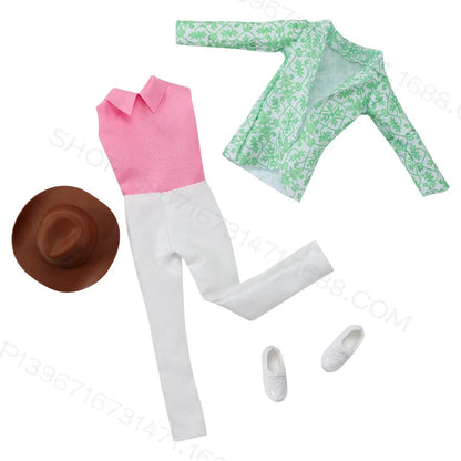 Fashion Clothing for Barbie Ken Dolls Clothes Movie Dress Up Denim Pants Set 1/6 Princess Skirts Bjd Toys for Girls Accessories